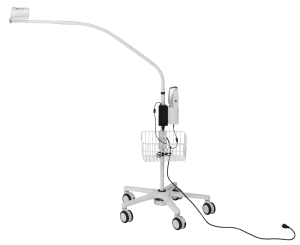 NextVein Vein Finder Extended Reach Wheeled Stand provides long reach, a transport holder and power supply mounting.