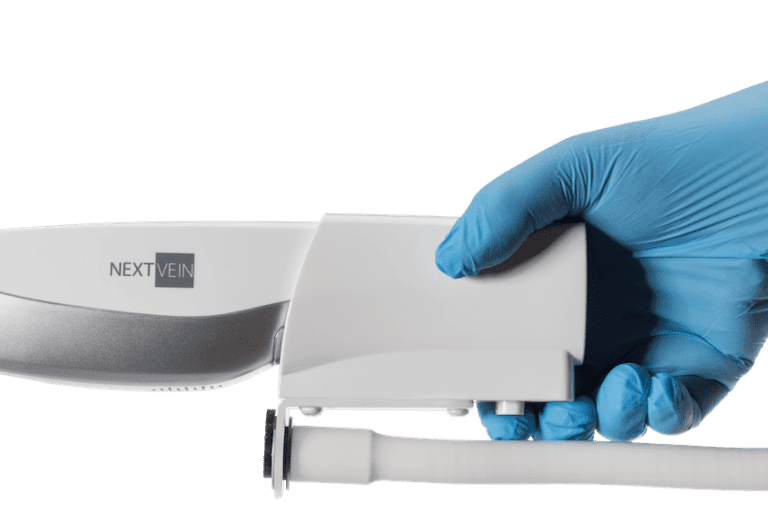 NextVein Vein Finder System V800NV In Stand Showing Release Button