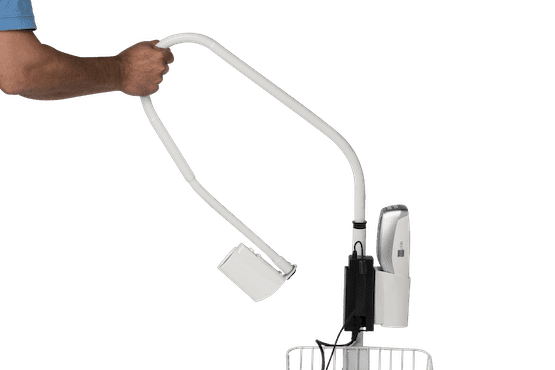 NextVein V800NV With Man Moving Vein Finder System on Wheeled Stand